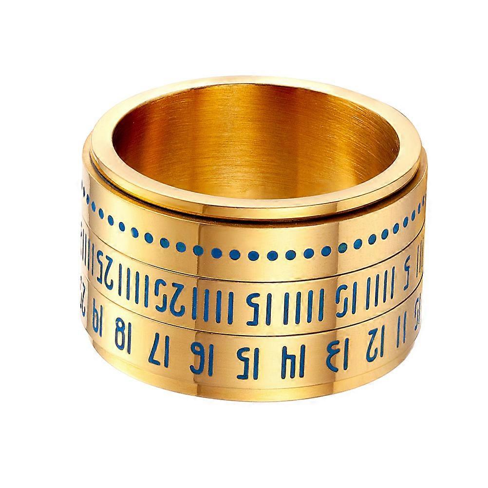 Rotating Number Ring, Durable Titanium Steel Design for Stylish Expression