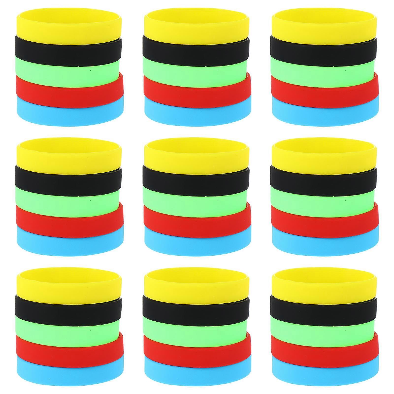 Durable Rubber Bracelet Jewelry in Assorted Colors for Decorative Use and Comfortable Wear