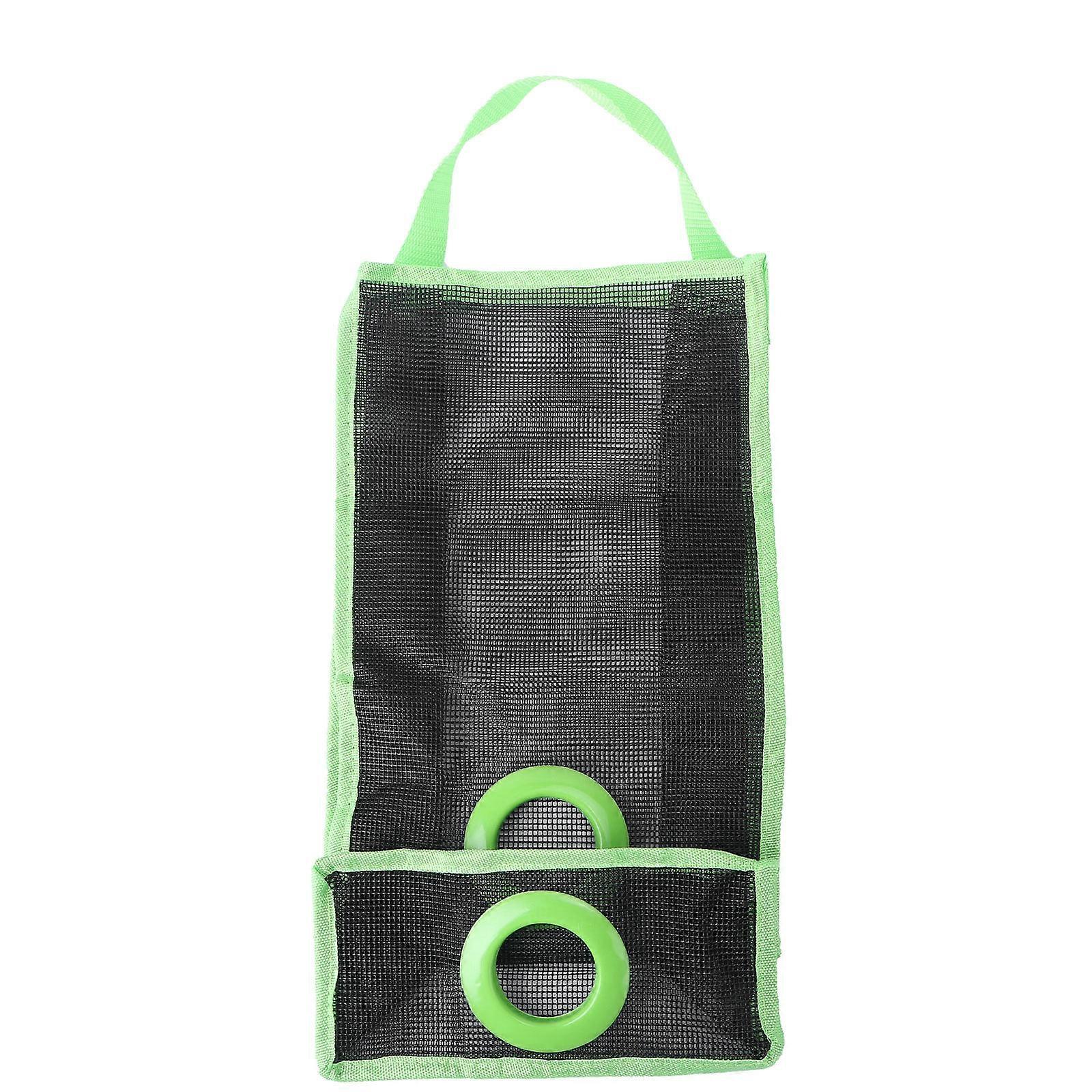 Hanging Mesh Bag Organizer for Storage in for Kitchen with Two Openings and Ventilated