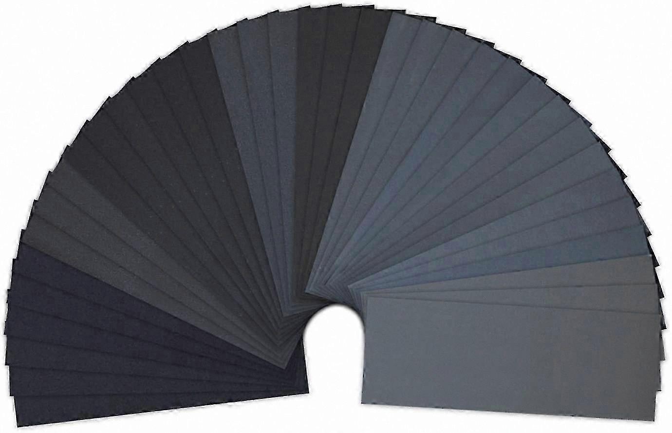 36-Sheet Assorted Grit Sandpaper, 23 x 9.3cm Wet and Dry Sanding Sheets, 120 to 3000 Grit (3 Sheets per Grit) for Multipurpose Use