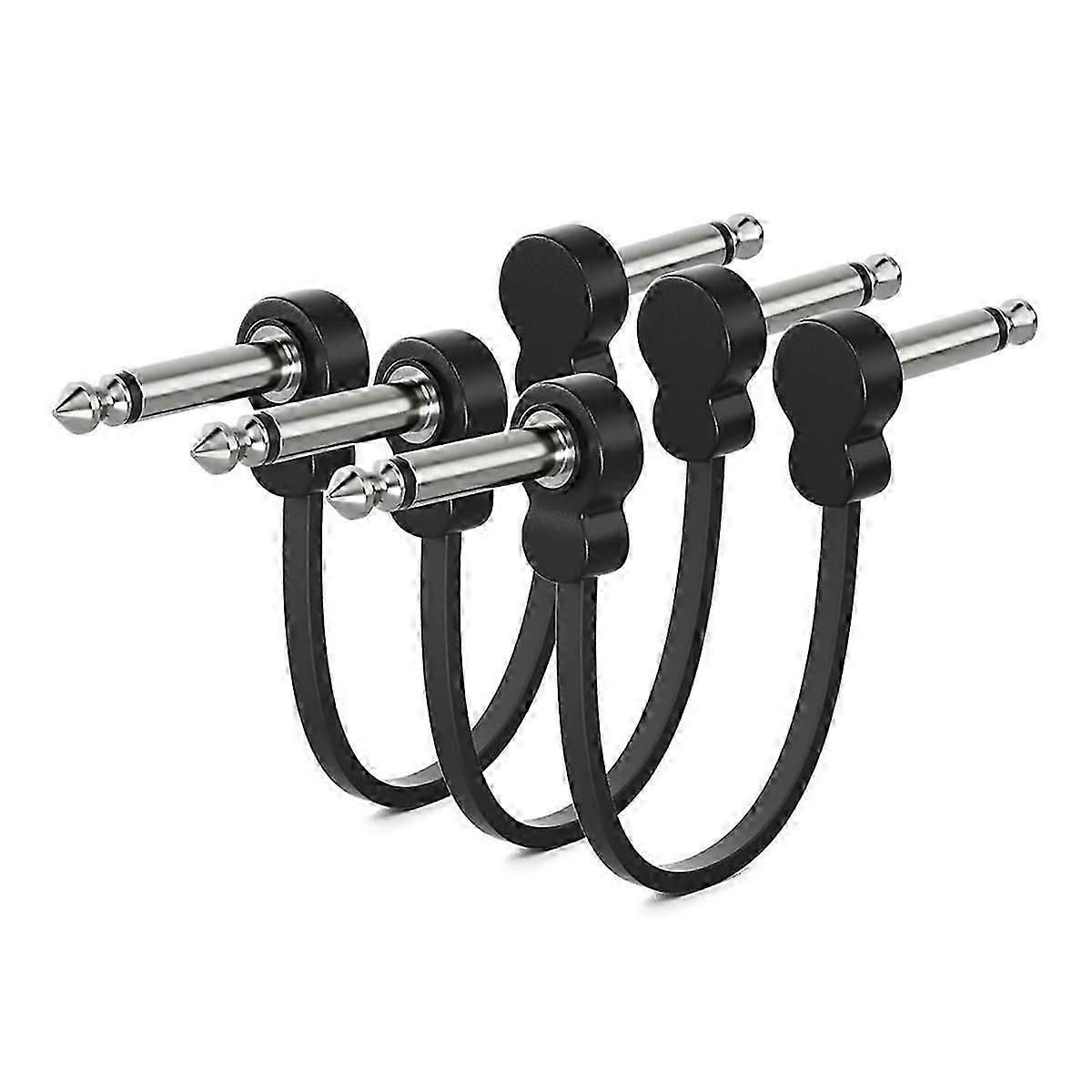 3 Pack Guitar Patch Cables, Flat Patch Cable Pedal Board Cable