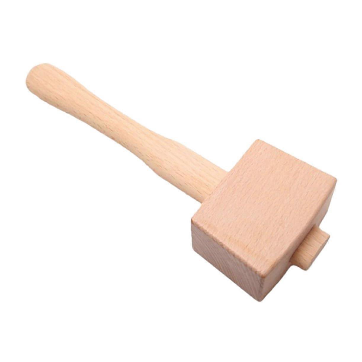 Carpenter's hammer for woodworking, small wooden mallet, hand tool made of wood material, sturdy and compact.