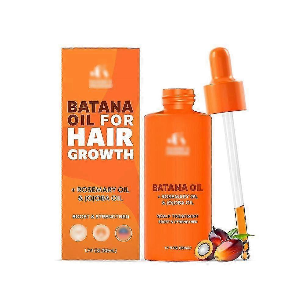 バタナ オイル フォー ヘア グロース - スカルプ トリートメント with ローズマリー & ホホバ オイル - ヘア トリートメント オイル カーリー、ドライ ロック - コールド プレス バタナ オイル ブースト & セント