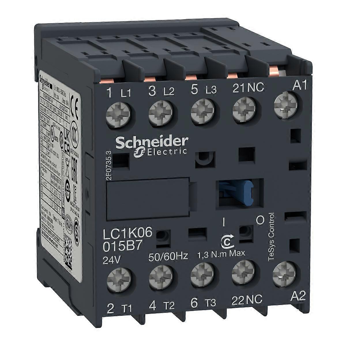 Schneider Contactor 110v Ac Coil 6a 3-pole Tesys K Lc1k06015f7