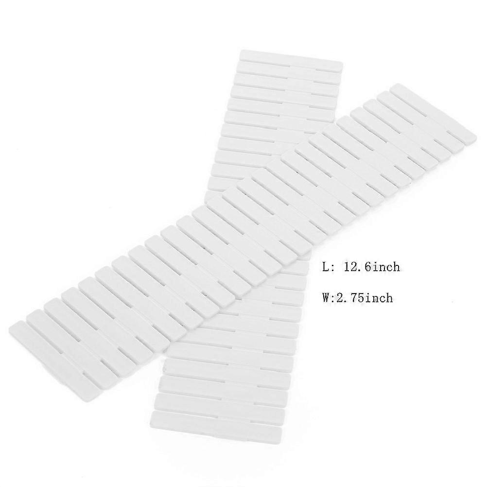 Plastic Drawer Divider Boards for Organizing Underwear and Accessories 8 Pieces White Adjustable