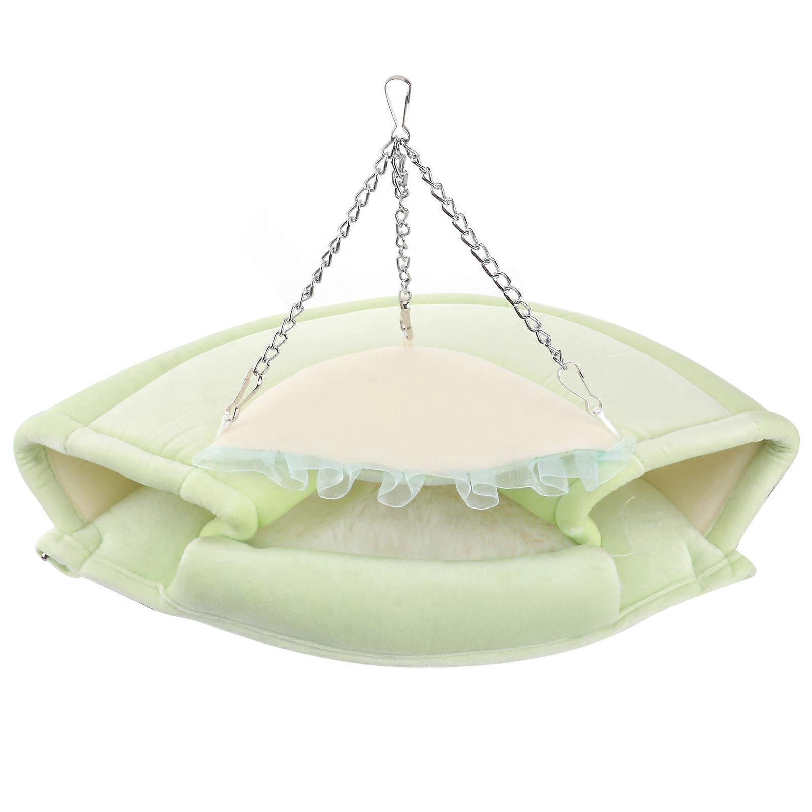 Hamster Hanging Hammock Green Pet Hanging Hammock for Warmth and Comfort