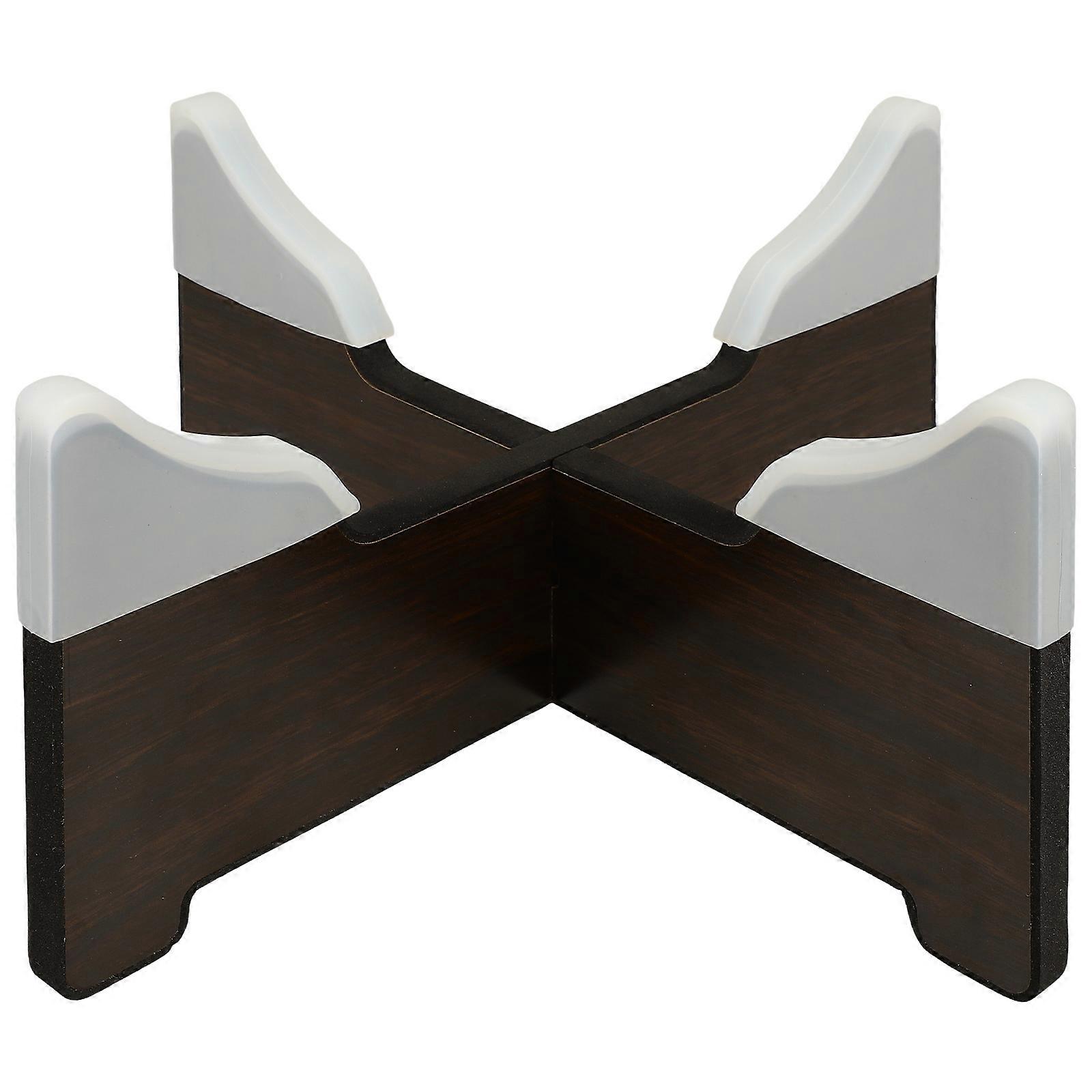 Wooden Tongue Drum Stand with Non Slip Silicone Pads, Durable Hand Pan Floor Holder for Stable Display and Easy Installation, Portable Percussion