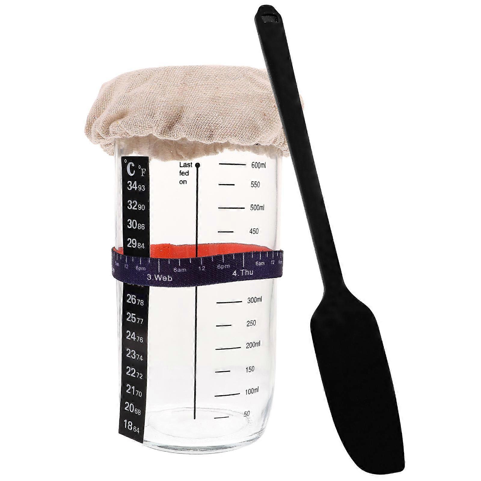 Sourdough Starter Jar For Fermentation Assorted Color Round Natural Yeast Fermentation 1 Set