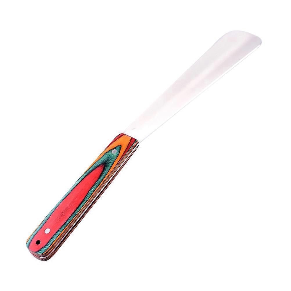 Long Handled Shoe Horn for Seniors Made of Durable Stainless Steel and Wood Ideal for Travel and Daily Use 7.5 Inches