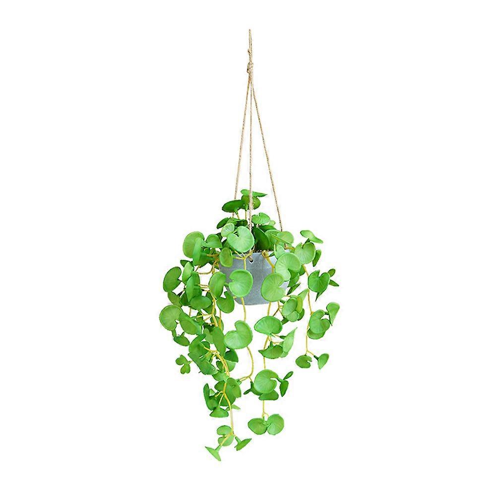 Green Artificial Hanging Plants Decorative Wall Planter Made of Plastic and Fabric for Decoration