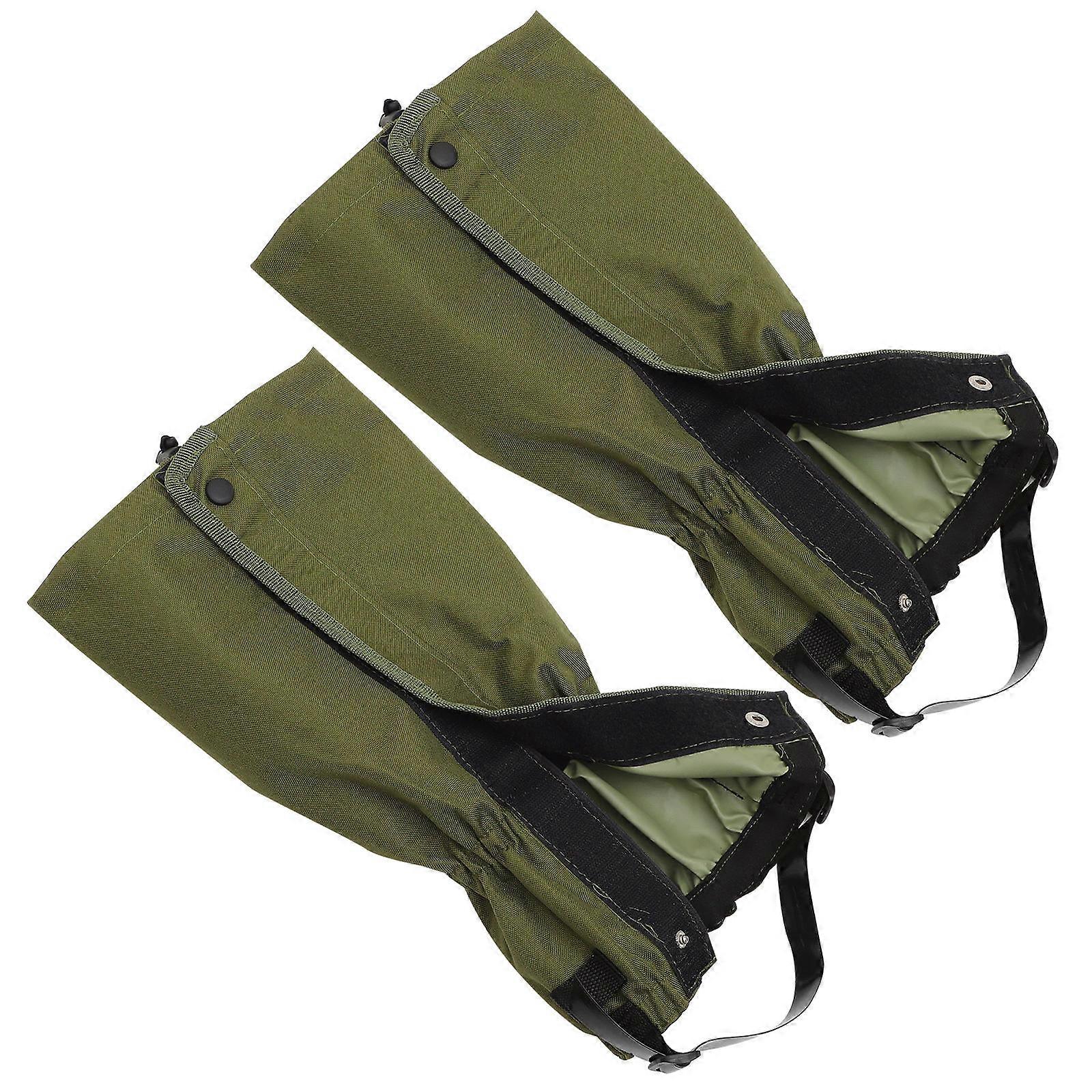 Scratch Resistant Gaiters For Men And Women Boots In Green Oxford Fabric For Reliable Outdoor Protection 1Pair