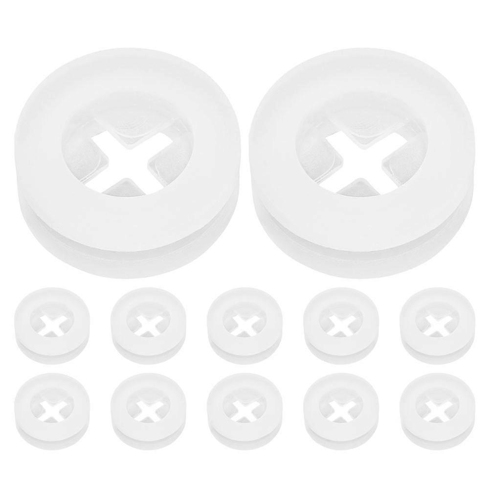 Silicone Straw Plugs for Mason Jar Lids Spill Proof Stopper 12PCS WhiteReusable Compact