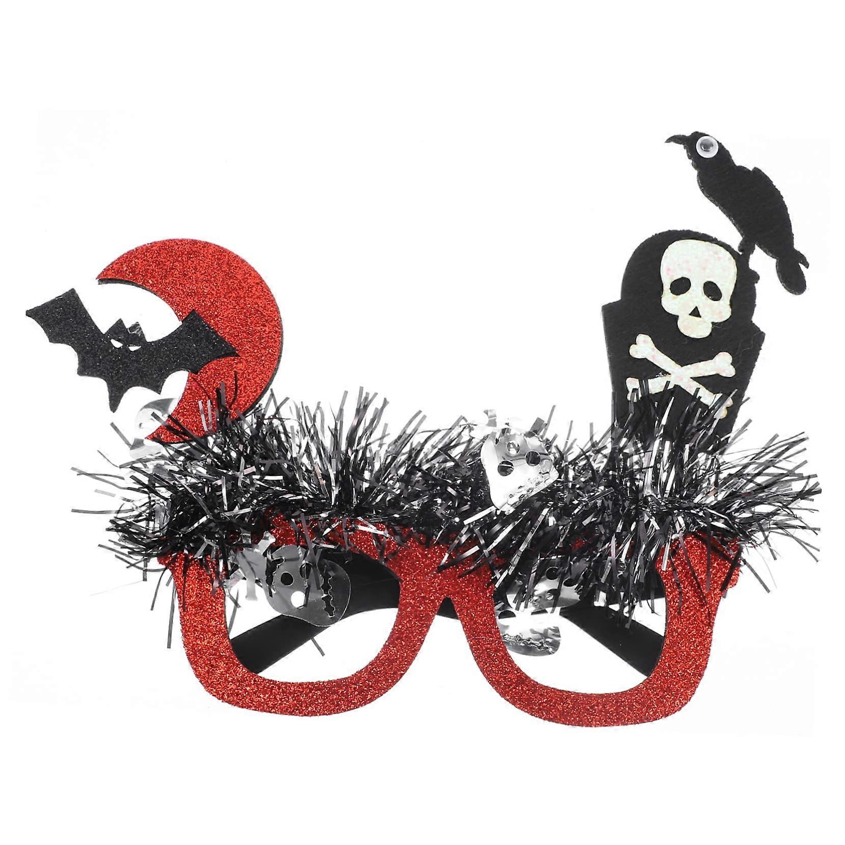 Halloween glasses with funny designs for costume parties and photo shoots for adults, as party decorations and photo props.