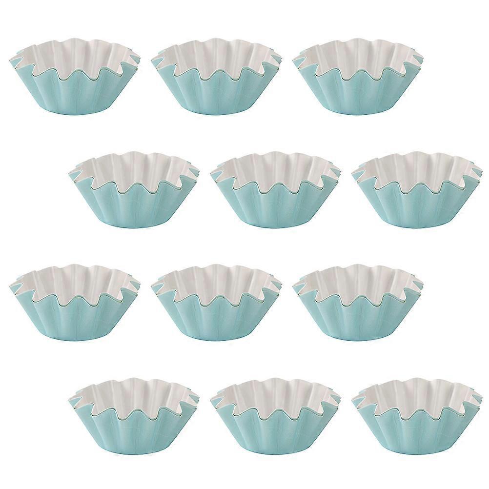 Blue Paper Baking Cups for Cupcake with High Temperature Resistant Oil Paper 50pcs