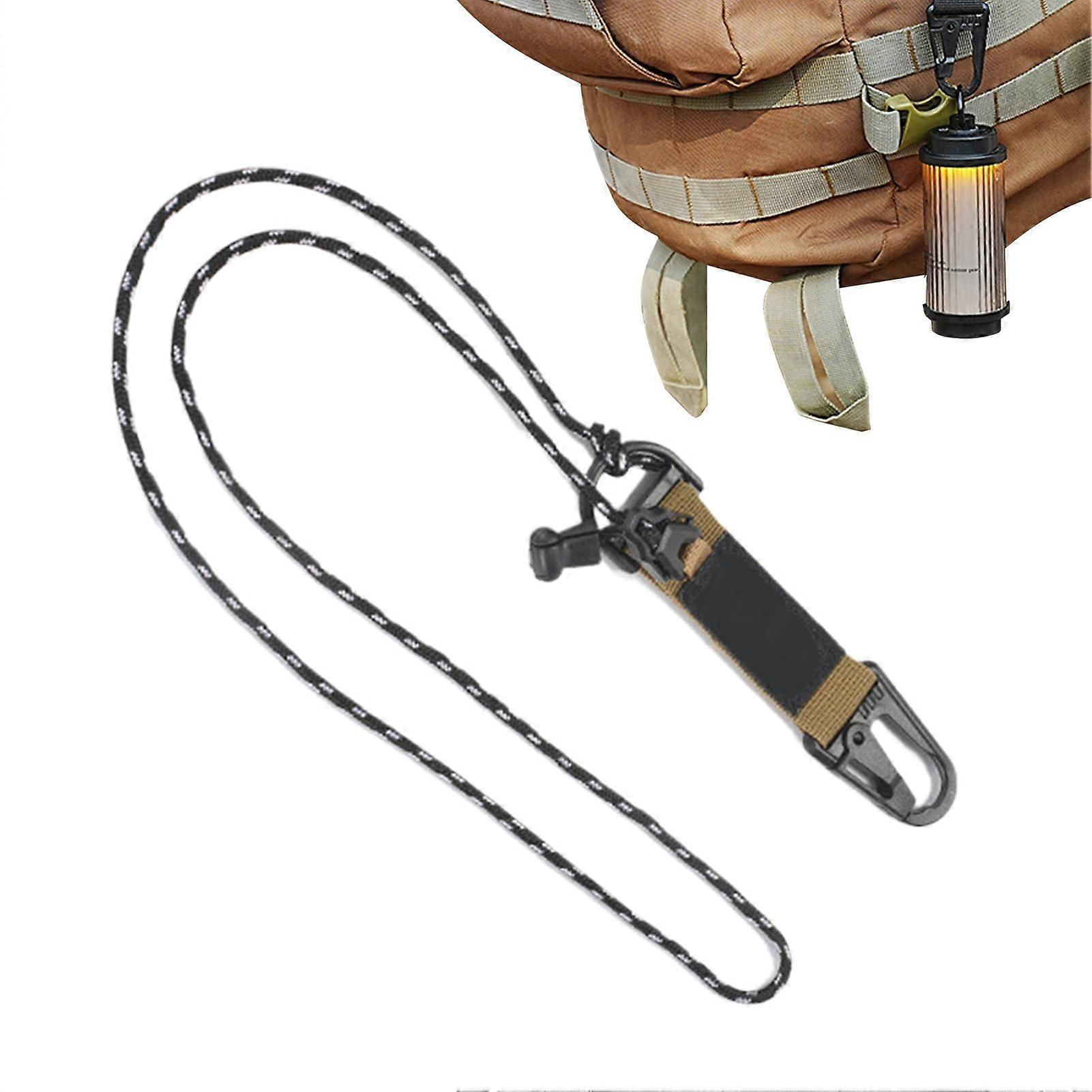 Camping Rope for Tent Tarp, Quick Setup  Adjustable Guyline, Elastic Durable Portable Cord Khaki