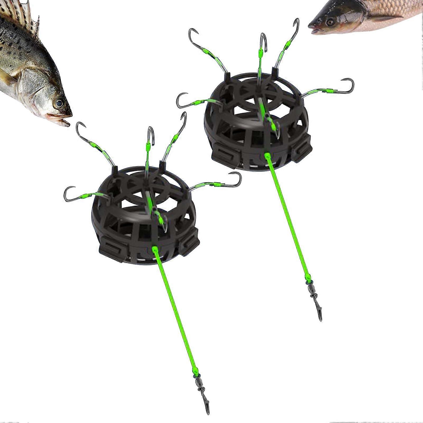Carp Fishing Rigs Set of 2 Floating Bait Holders for Catfish Trout Bass Saltwater