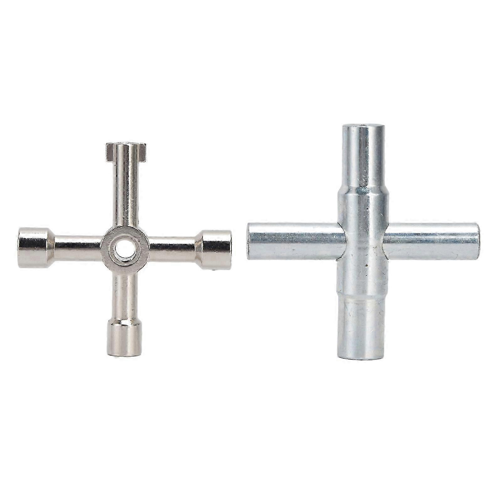 2pcs Sillcock Key 4 Way Durable Small Compact Portable Convenient Practical