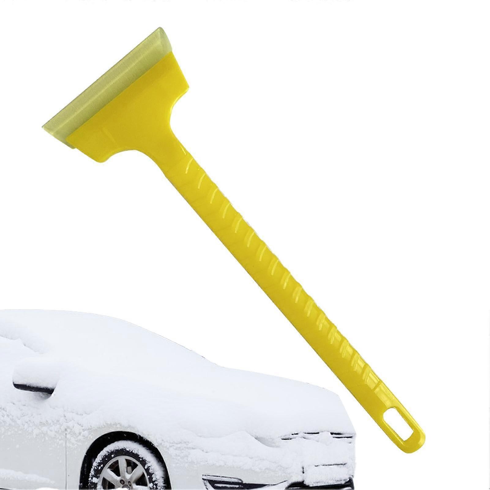 Snow Brush 25.4 cm Scratch-Resistant Bristle Head Ice Scraper with Ergonomic Handle for Cars Trucks SUVs Winter Accessory