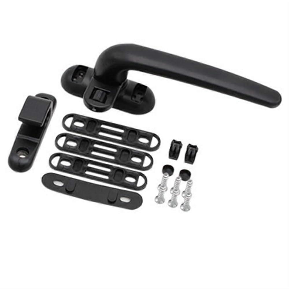 Fenstergriff 1-Set Window Handle Aluminium Alloy Lockable Left Noir For Sliding Doors Replacement Parts DIY Hardware