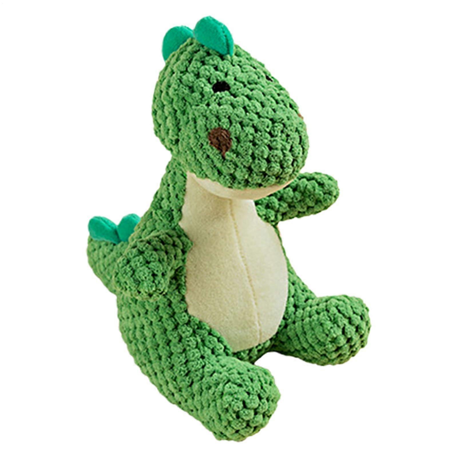 Squeaky Dog Toys Plush Chewer Teething Dinosaur for Aggressive Chewers Large Puppy Indoor Outdoor Play