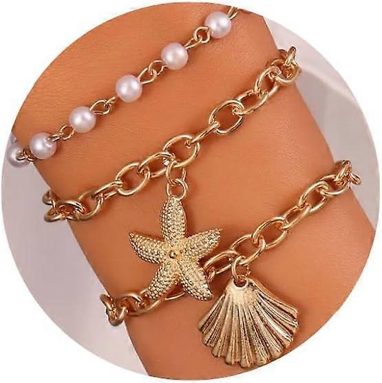 Bracelets for Women, Stackable Adjustable Bracelet Set, Starfish