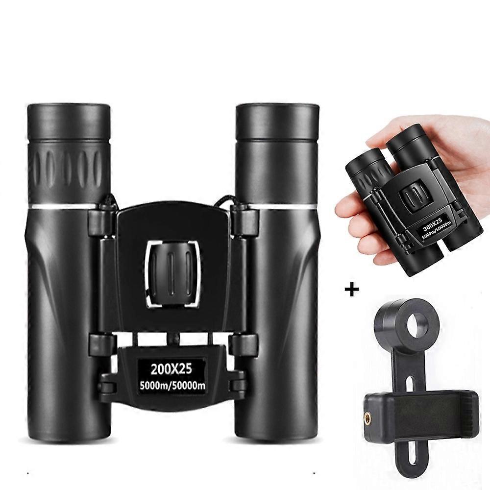 HD Powerful Folding Binoculars 200 x 25 With Phone Clip