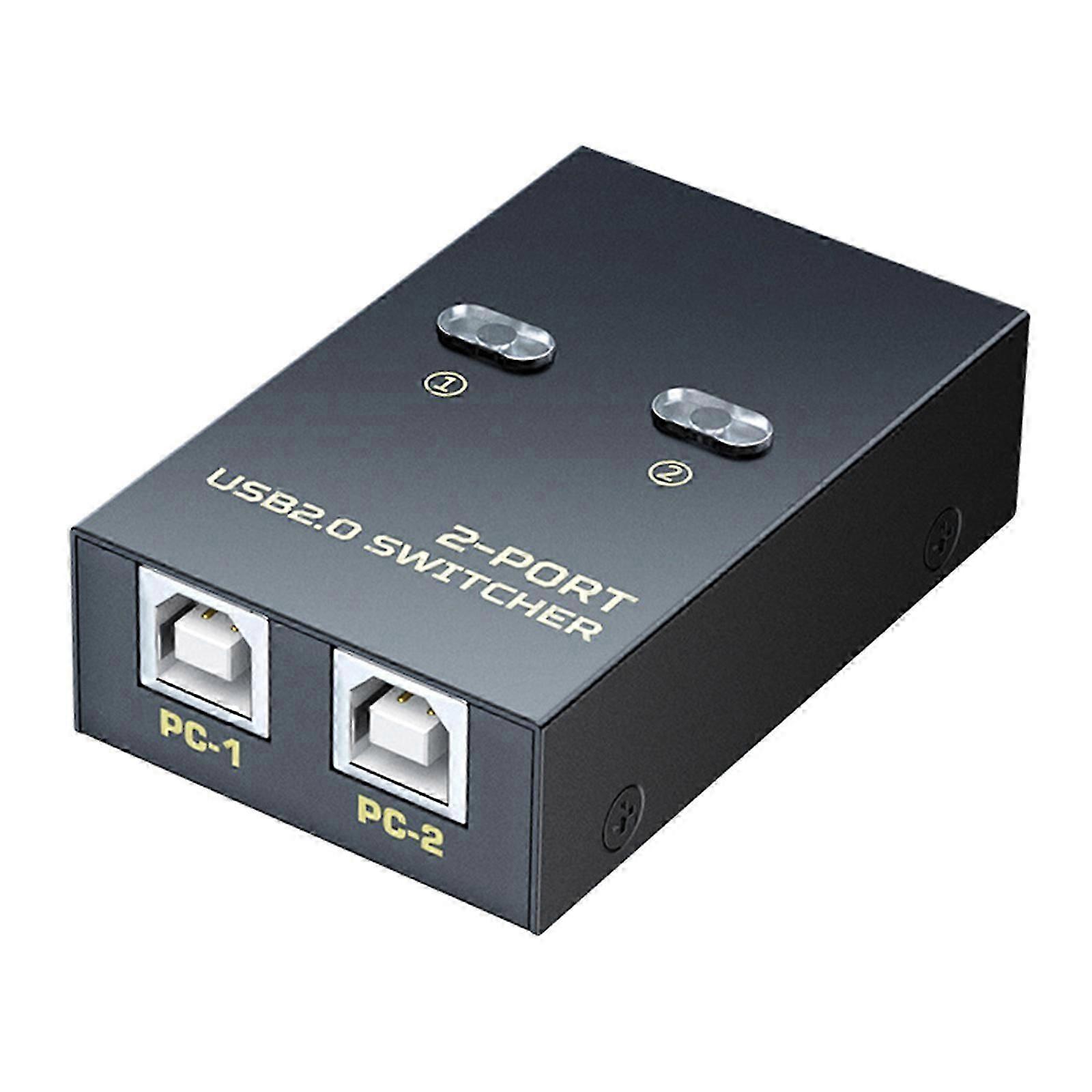 USB Printer Sharing Switcher USB Printer Sharer Switcher for 2Device Easy MultiDevice Printing Manual Button Control