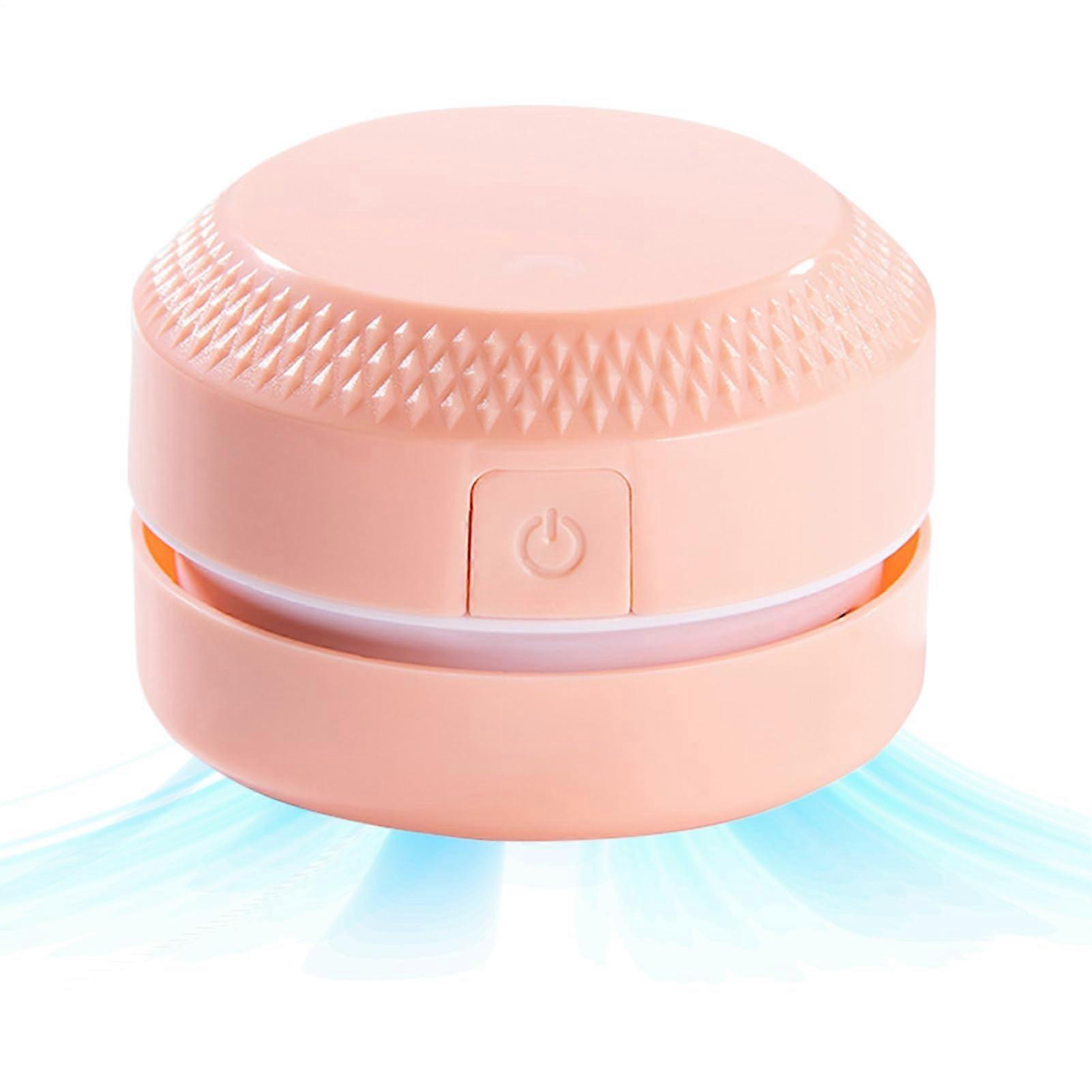 Desktop Vacuum Cleaner - USB Rechargeable Portable Wireless Table Vacuum for Crumbs and Dust - Low-Noise Pink Appliance