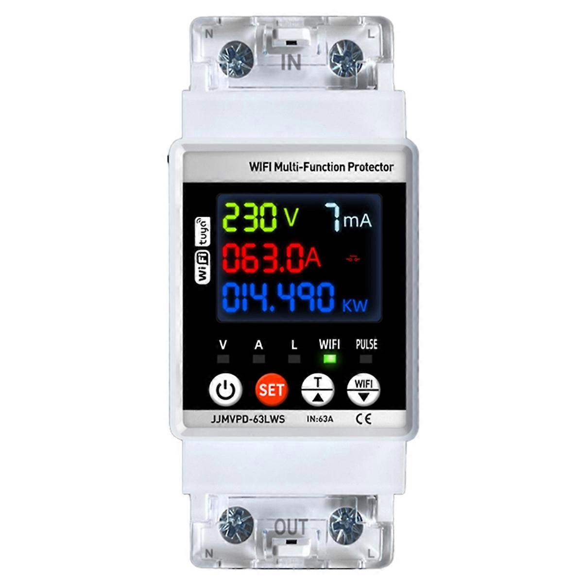 WiFi Smart Power Meter 63A Automatic Reclosing Protector