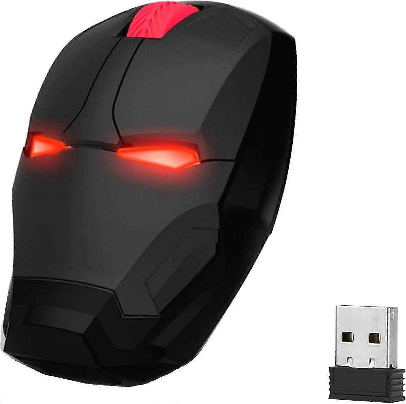 Wireless ergonomic gaming mouse, 2.4G portable for PC, silent click with USB