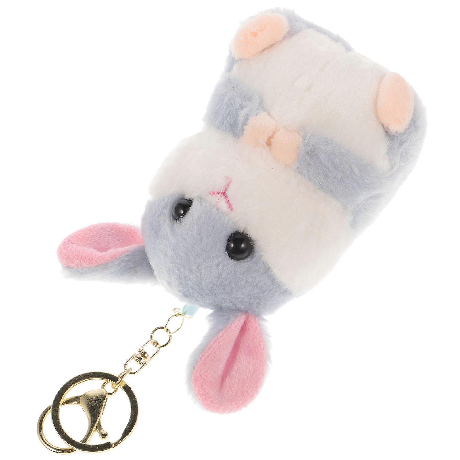 Bag Pendant Plush Keychain for Important Occasions Sky-Blue Pp Cotton Keyring Charm 1Pack