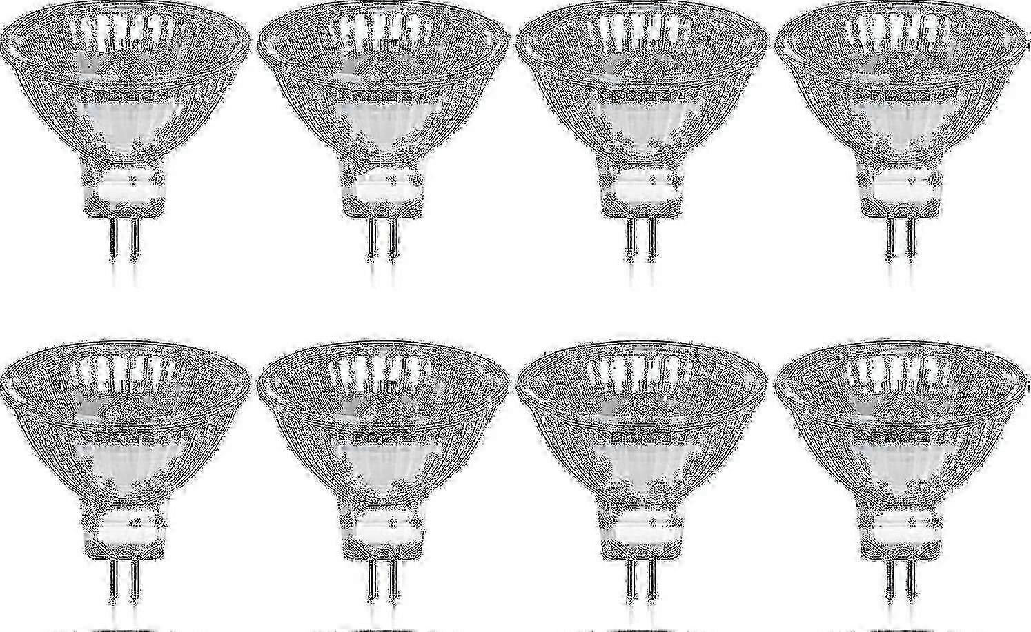 ハロゲン電球 8 個のパック Gu5.3 Mr16 35w 12v 調光可能 - ウォーム ホワイト 2800k、400 ルーメン、ガラス カバー Fi SZRH A-DS