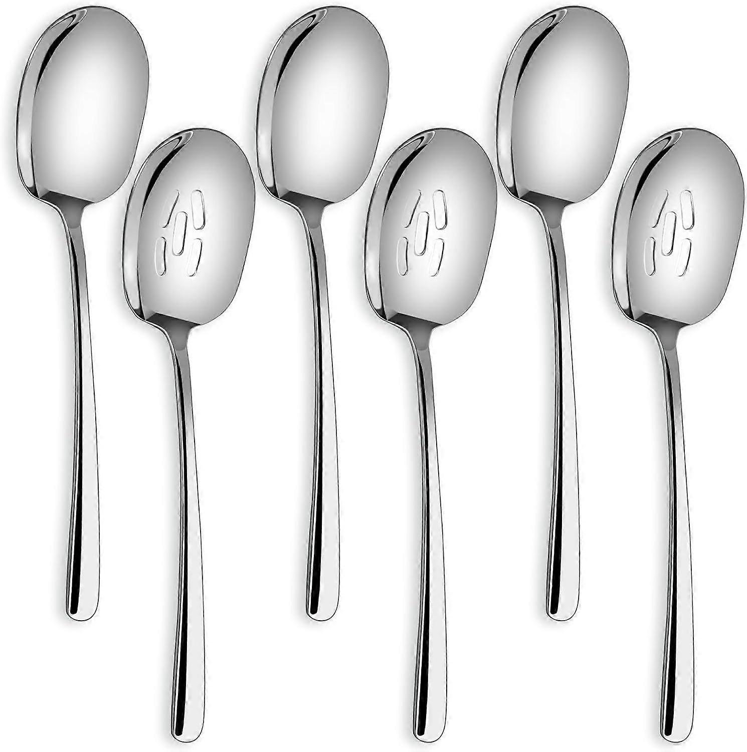 XLarge Serving Spoons Set,12 Inch Slotted Spoon and Serving Spoon,Spoons