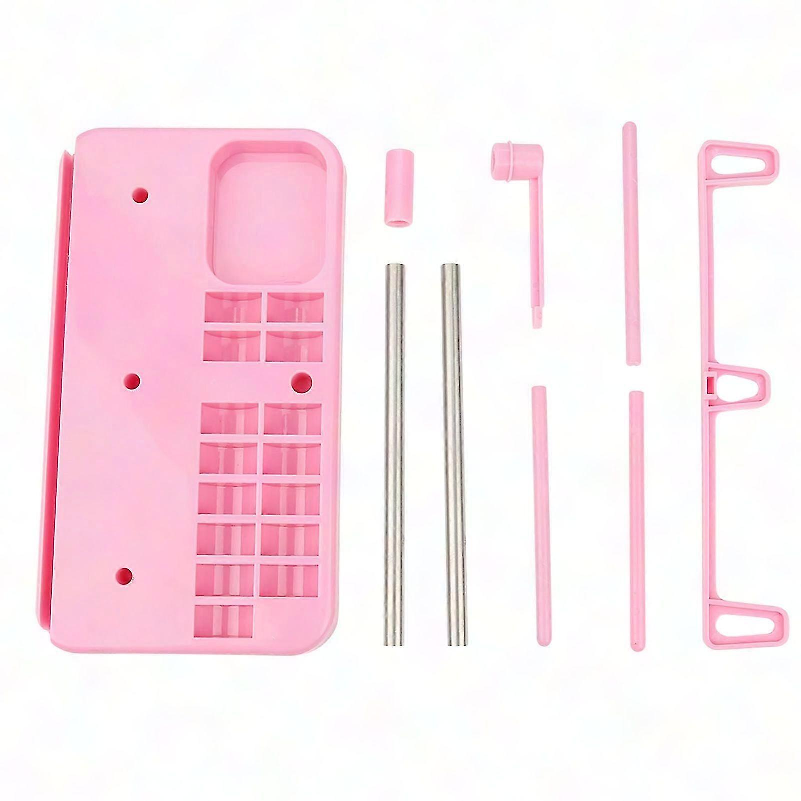 Pink 3 Cone Embroidery Thread Holder Stand Sewing Machine Accessory