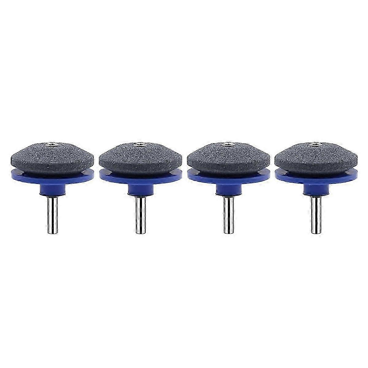 4PCS Lawnmower Dull Blade Sharpener, Lawn Mower Blade Sharpener Tool, Universal Blade Sharpeners for Lawn Mowers,Blue