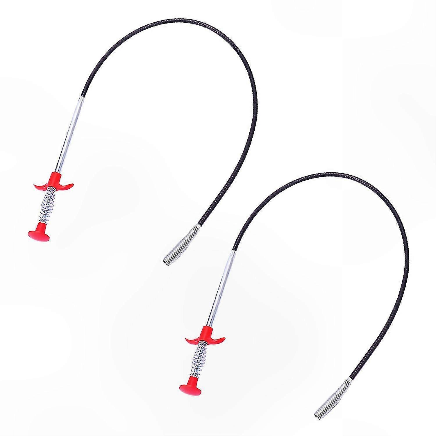 2-Pack Drain Clog Remover Tool with 4 Claws, Flexible Sewer Dredging Solution for Pipes