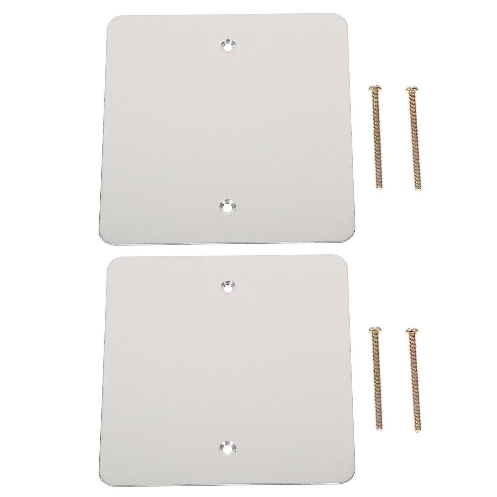 2pcs Outlet Cover Stainless Steel Wiring Application Electrical Panel Cover