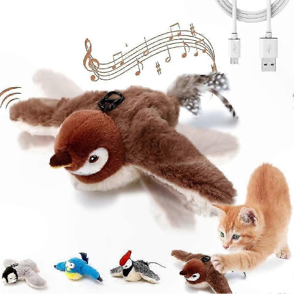 Interactive Electronic Flying Bird Toy for Cats