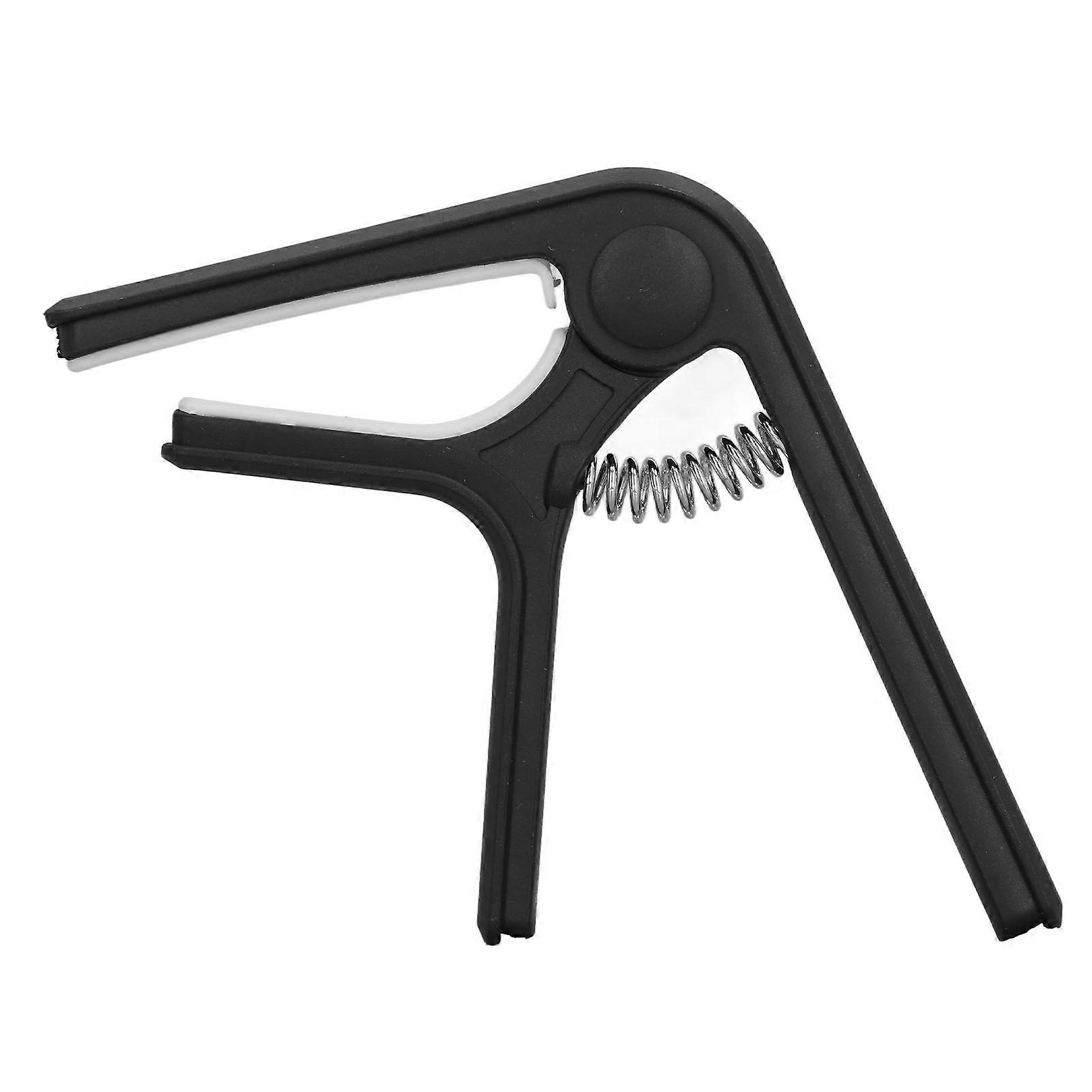Guitar Capo Sturdy ABS Spring Even Pressure Easy Operation Capo for Acoustic Guitar Ukulele Bass Banjo Mandolin Black