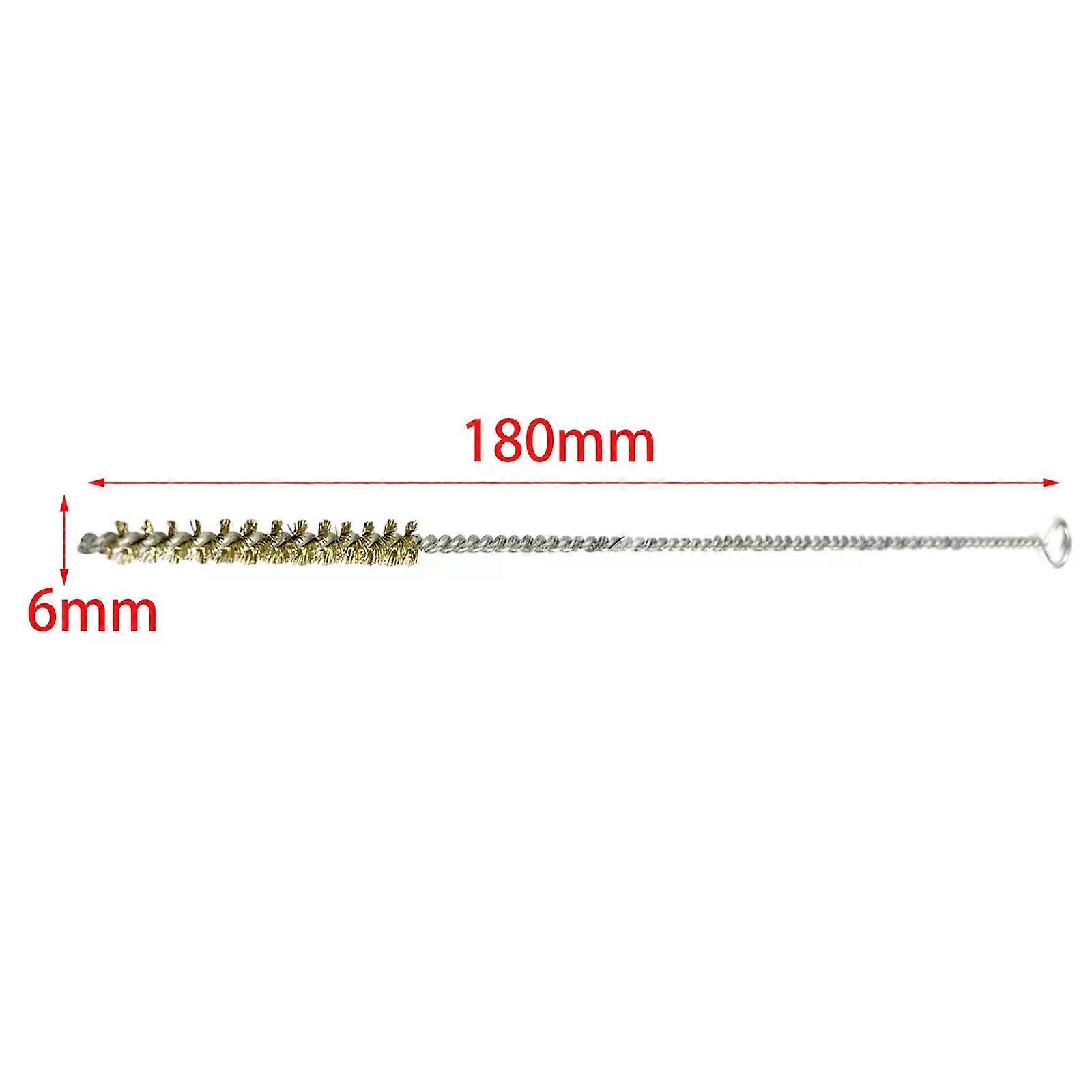 Brass Brush Remove Rust Flexible Small Long Handle Easy to Use Wire Brush Pipe Cleaning Brush for Bottles Automotive Cleaning