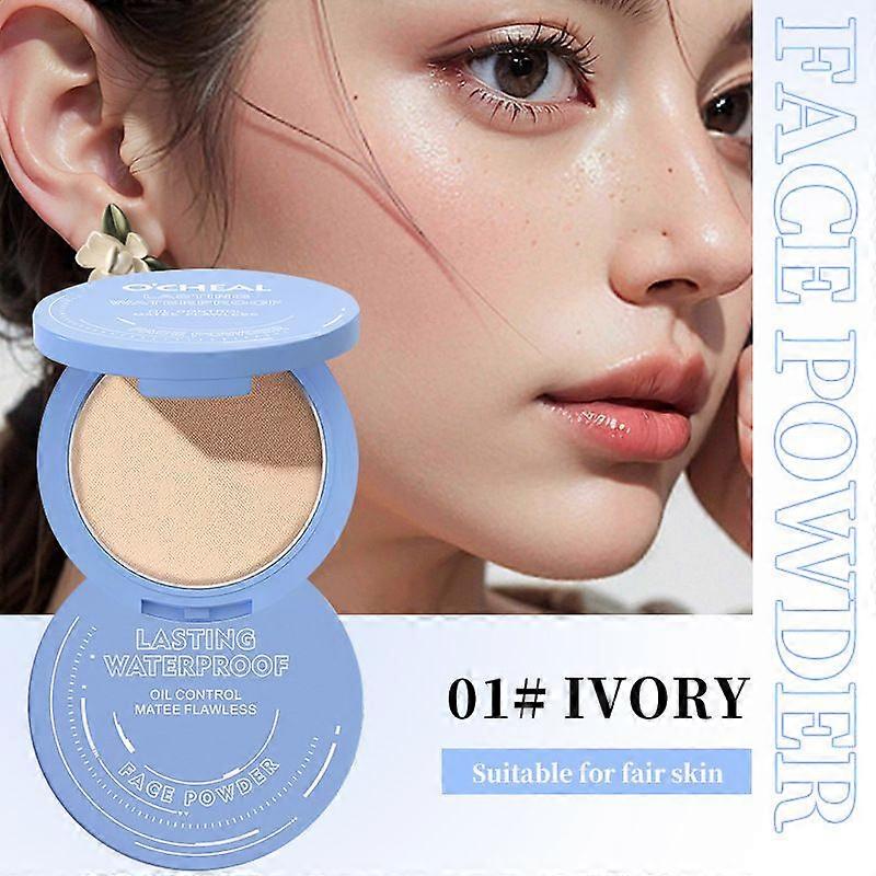 Oil Control Pressed Powder, Translucent Setting Powder for Mature Skin, Matte Flawless Waterproof & Long-Lasting Face Powder, Pore-Blurring Lightweigh