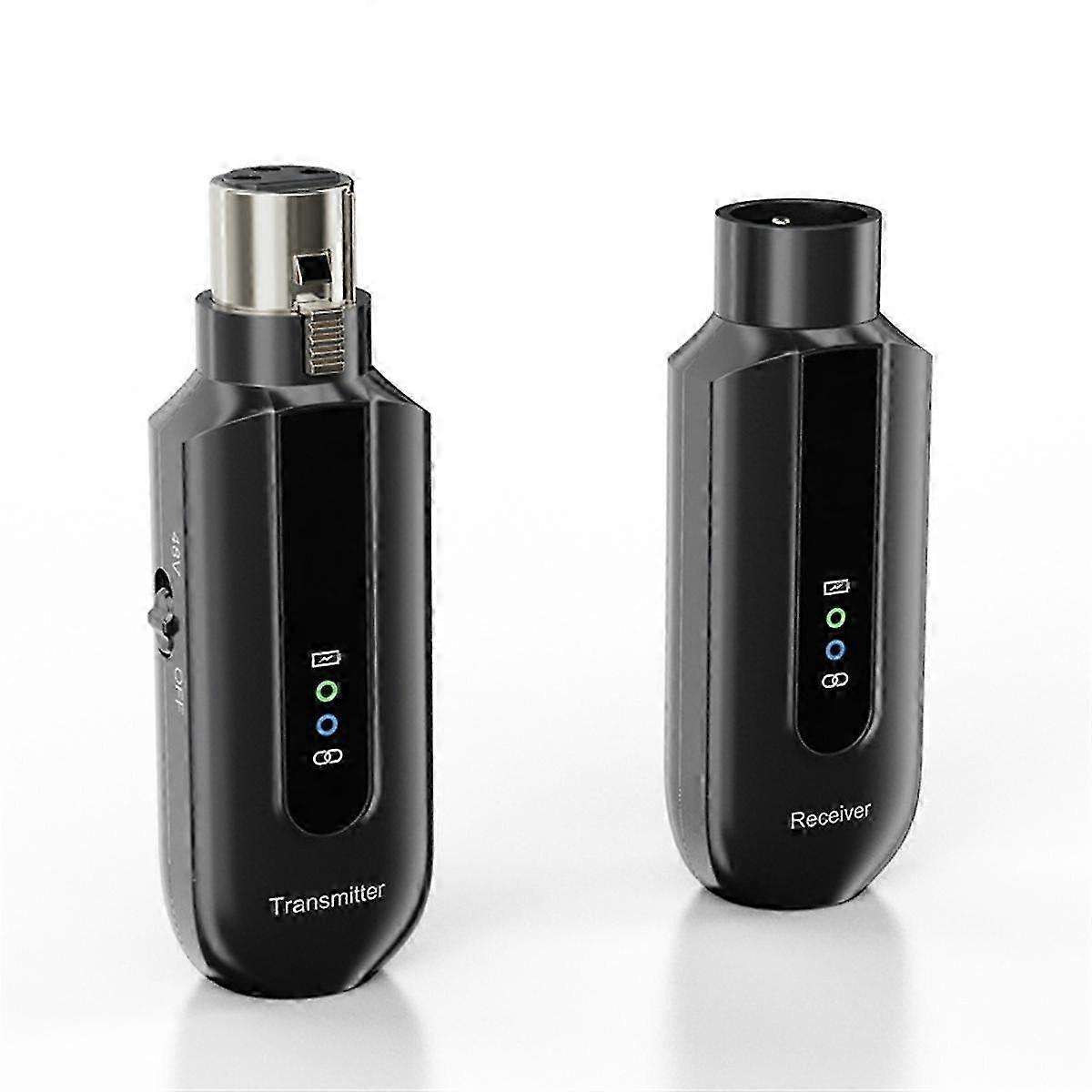 UHF Wireless Microphone Converter XLR Transmitter and Receiver for Dynamic Microphone Guitar Receiv