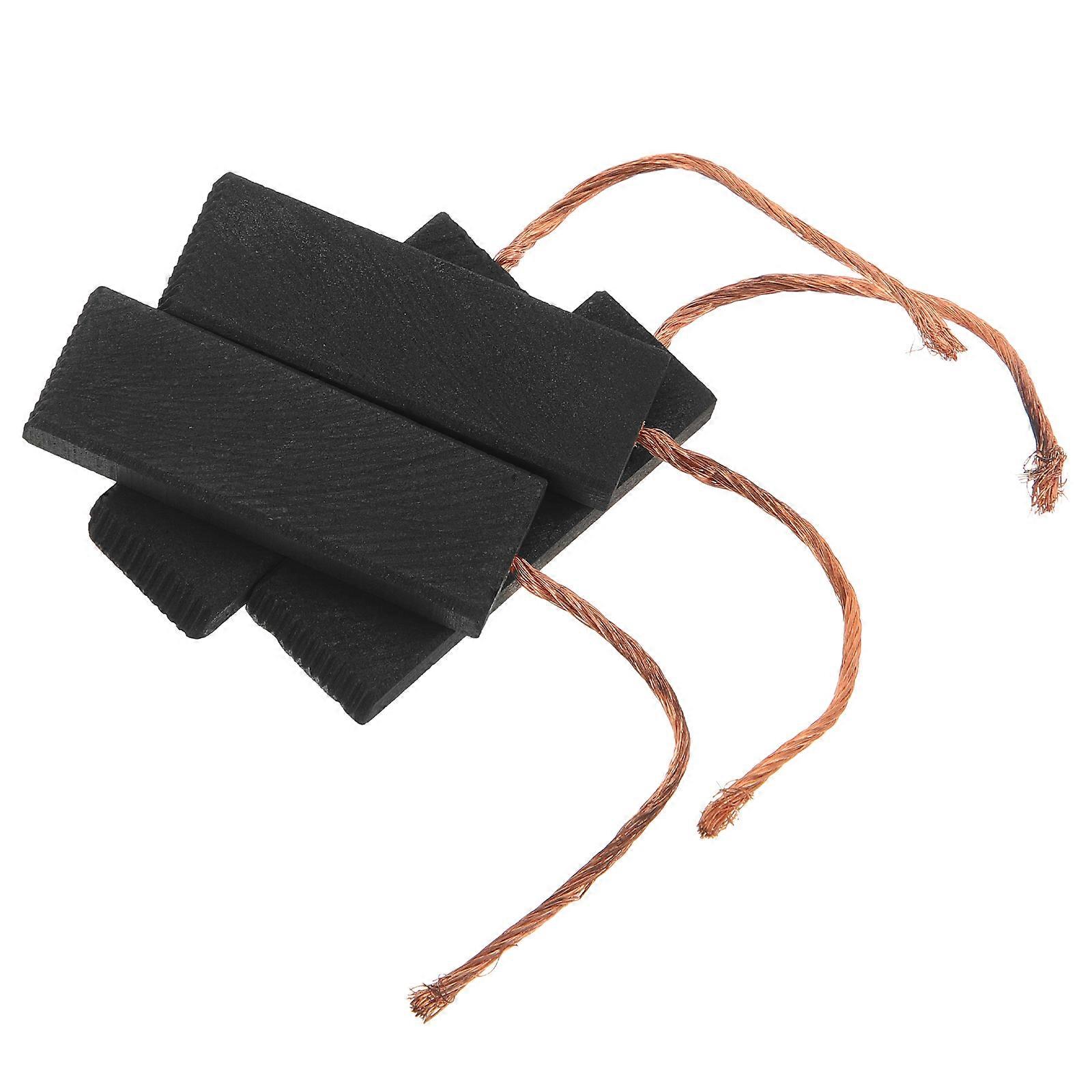 Carbon Motor Brushes 4Pcs 7.80X1.30X0.50CM Black Replacement Part For Maintenance Smooth Operation