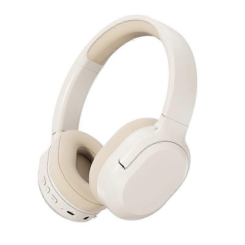 Wireless Active Noise Cancelling Headphones, Built-in Microphone, Deep Bass, Bluetooth 5.3, Suitable for Travel, Home, Office (White)