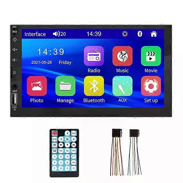 Car Radio 2 Din Stereo Receiver Automotive Mp5 Multimedia Player 7" Touch Screen Suitable for  Rear Camera Mirrorlink Bluetooth FM