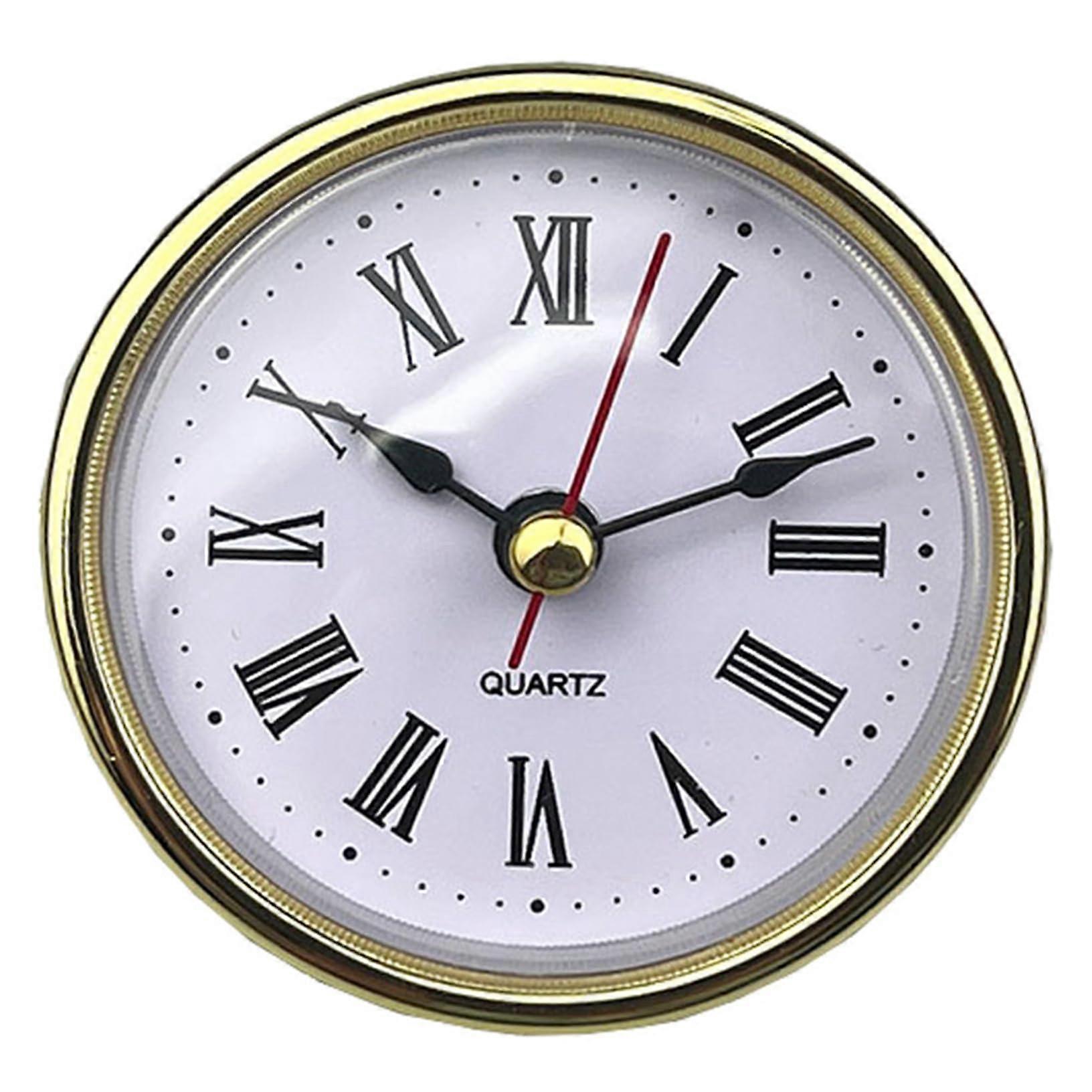 Clock Inserts 21/2 (65mm) Classic Clock Craft Quartz Movement Round Clock Head Insert Roman Numerals For Home Decor