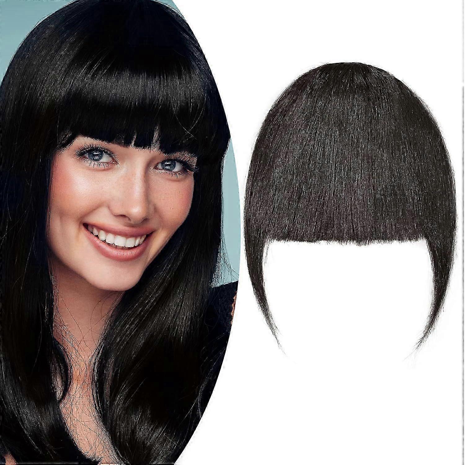 Pony Hairpiece Real Hair Fringe Clip On In Front Hair One Piece Extension