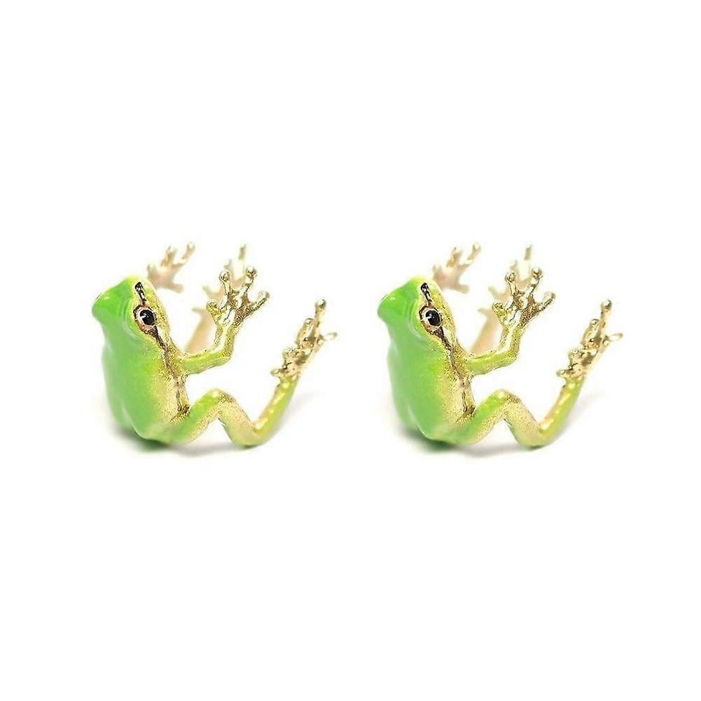 Tree Frog Rings Adjustable Tree Frog Rings Creative Frog Rings Open Frogs Shaped