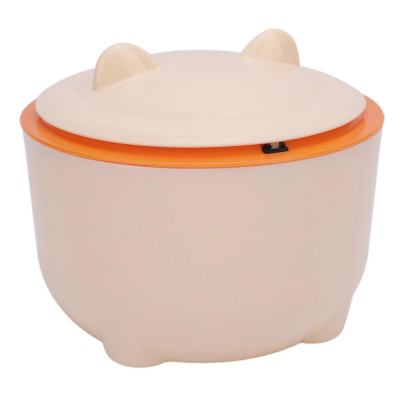 Cat Litter Trash Can with Press Type Lid Enclosed Design Compact Multipurpose Cat Waste Trash Can for Home 