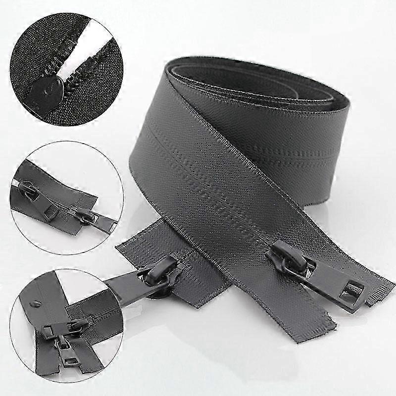 Nylon Invisible Zipper Waterproof Double Head Open-End Sewing Accessory for Outdoor Jacket and Garment DIY Projects